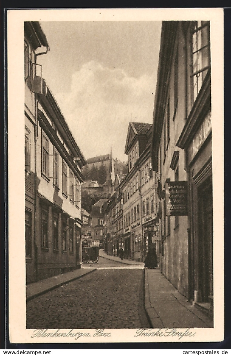 AK Blankenburg A. Harz, Geschäft August Voss In Der Tränke Strasse  - Blankenburg