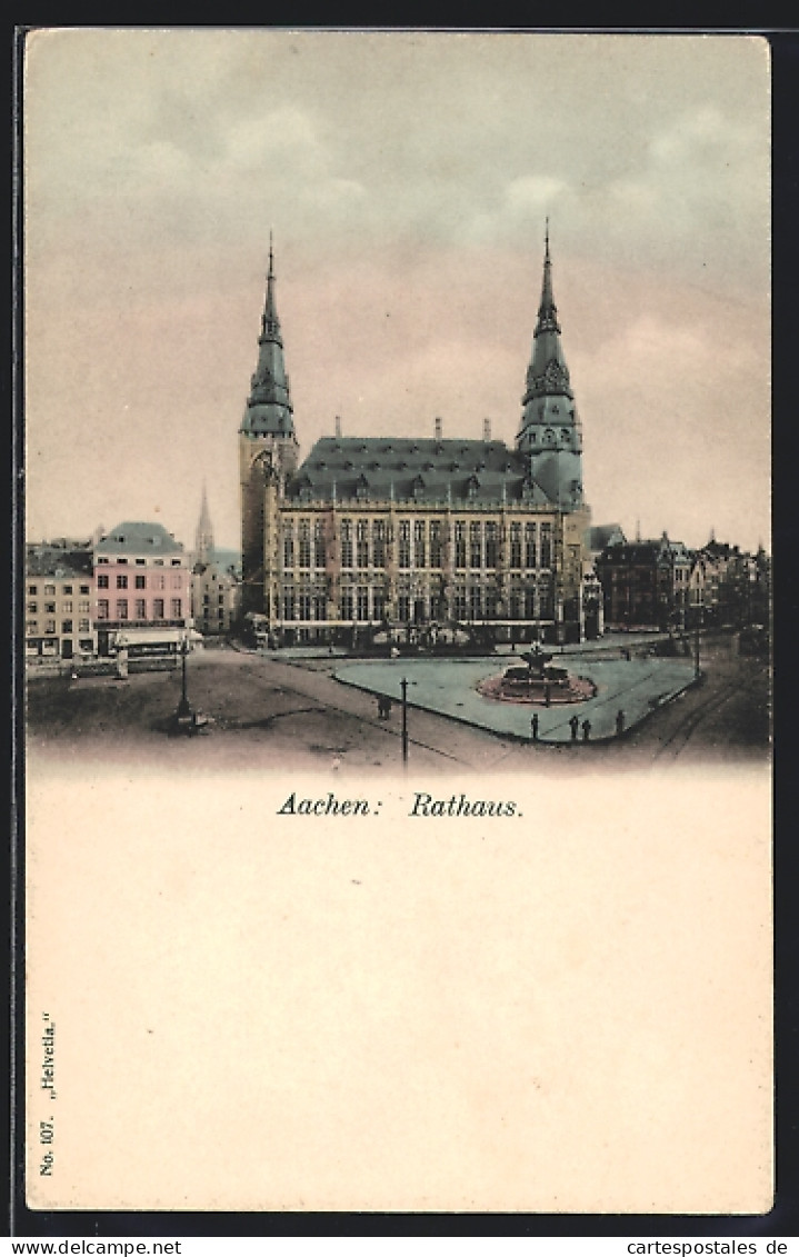 AK Aachen, Das Rathaus Aus Der Vogelschau  - Aachen