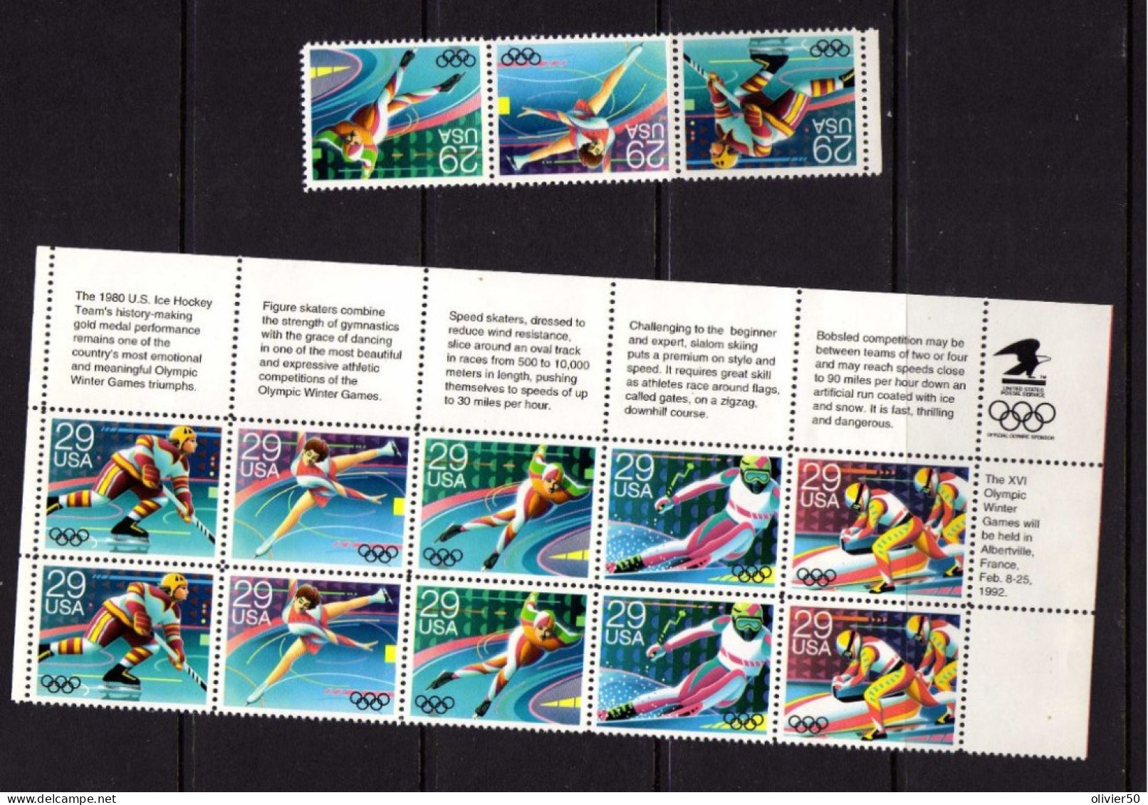 Etats-Unis - Jeux Olympiques D'Albertville - Neufs** - MNH - Unused Stamps