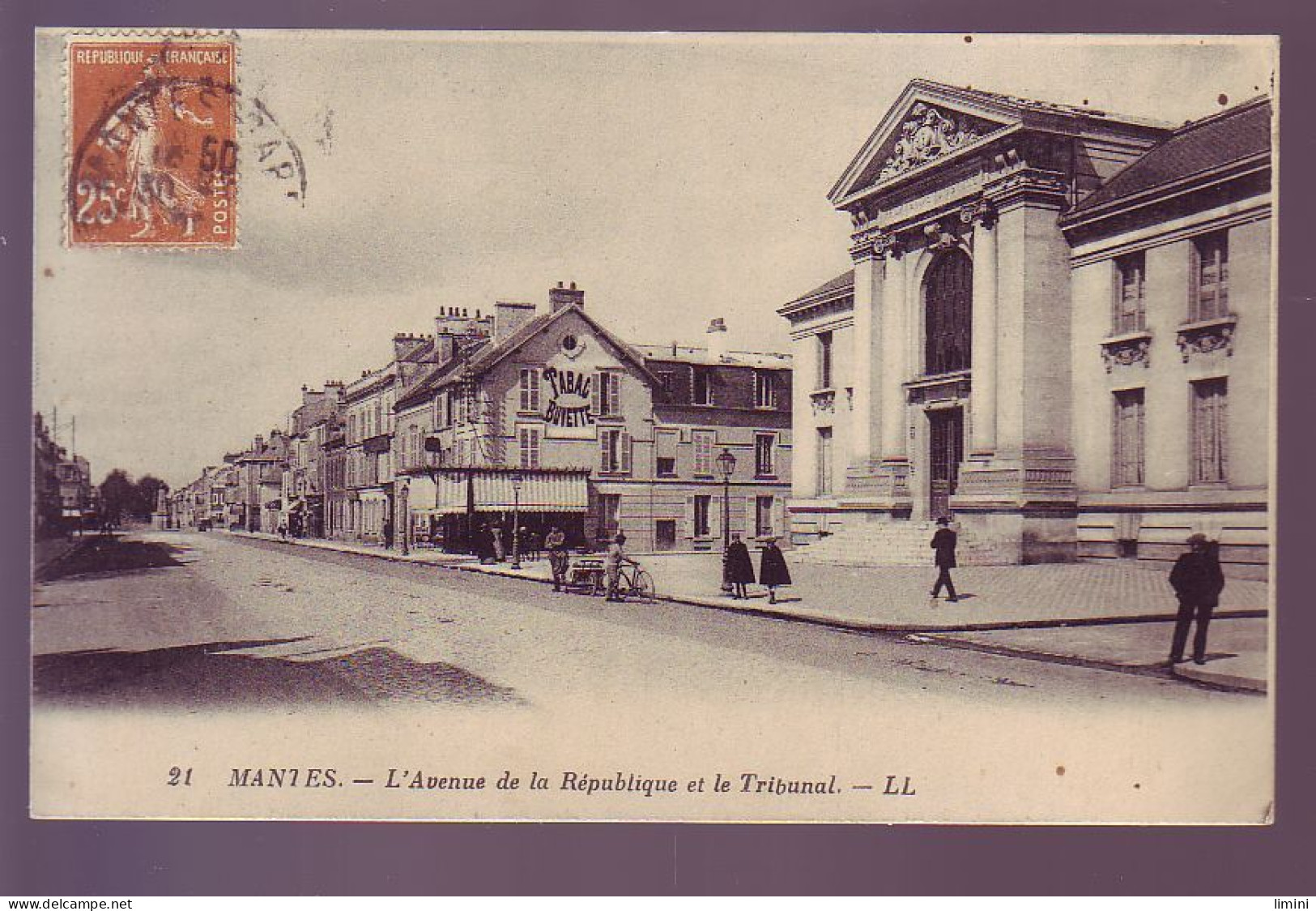 78 - MANTES - AVENUE De La RÉPUBLIQUE Et Le TRIBUNAL  - ANIMÉE - - Mantes La Jolie