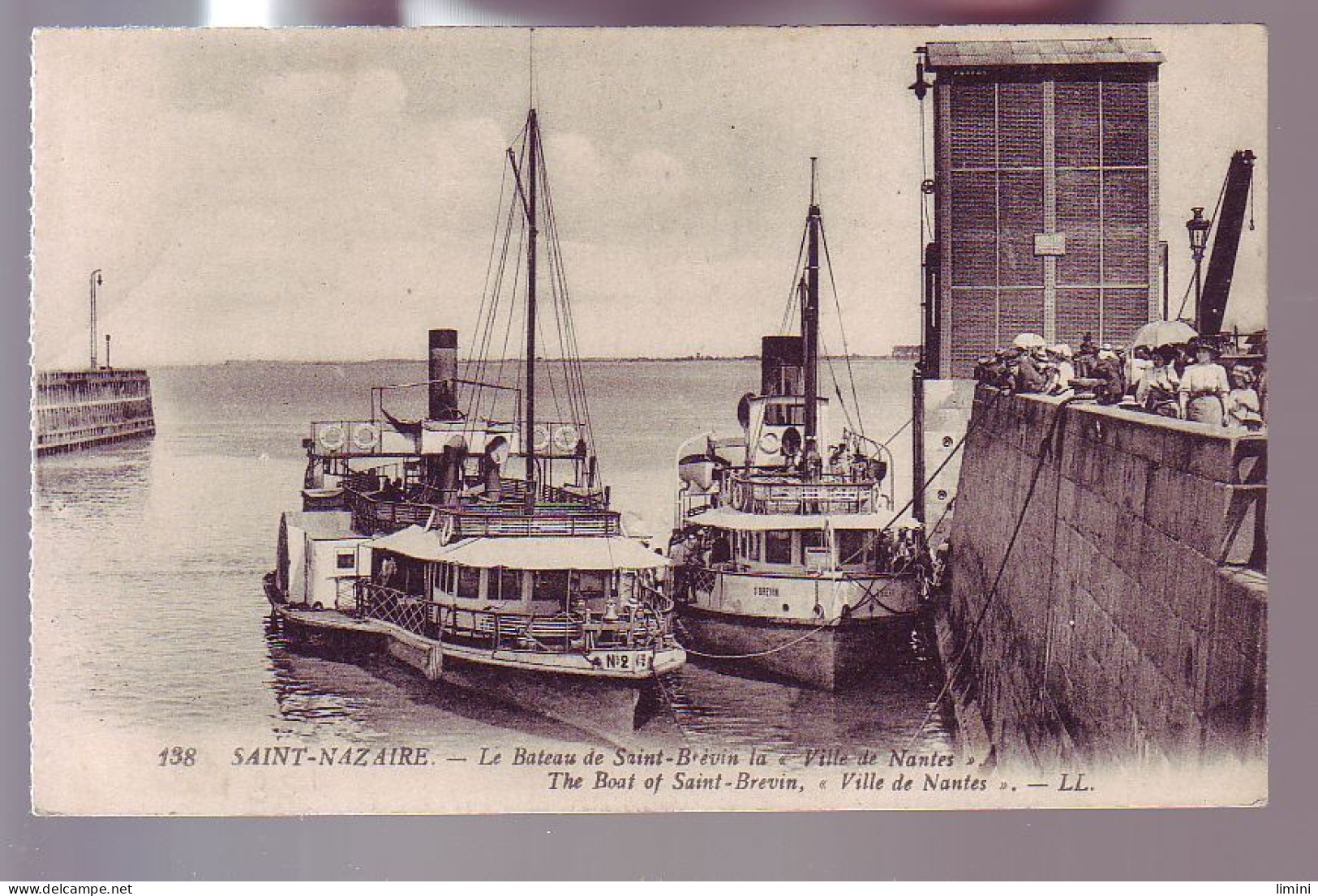 44 - SAINT-NAZAIRE - LE BATEAU DE SAINT BREVIN LA  ""VILLE DE NANTES "" - ANIMÉE - - Saint Nazaire