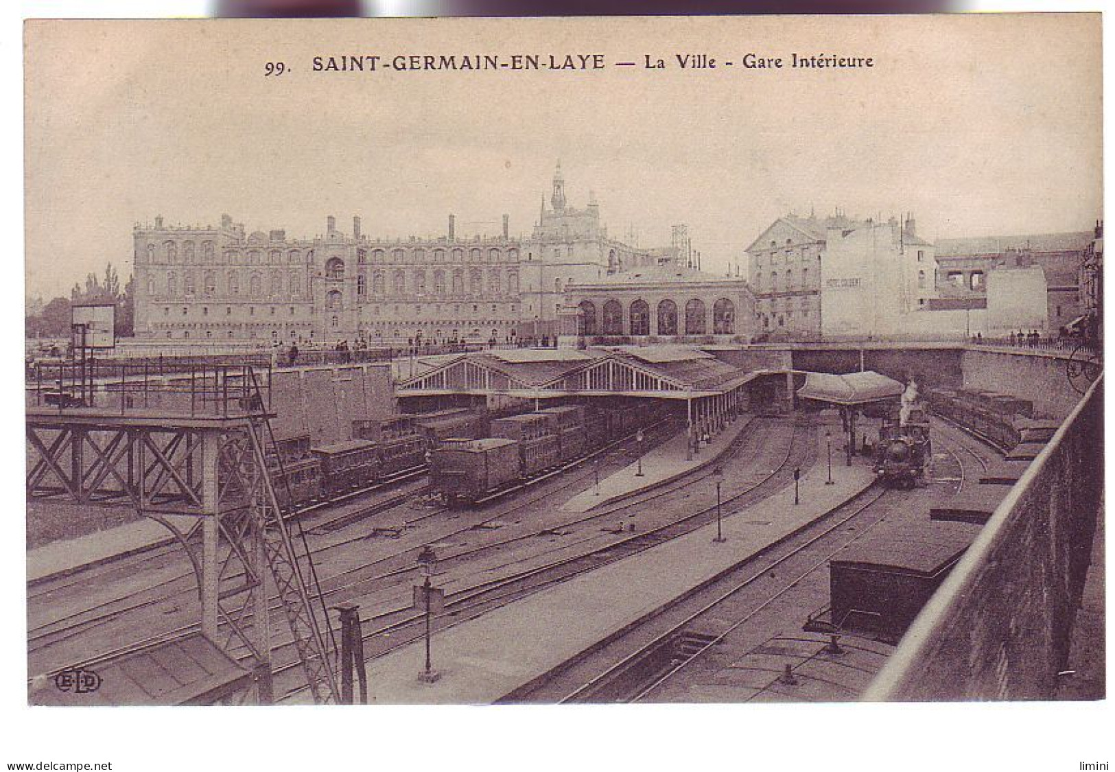 78 - SAINT GERMAIN-en-LAYE - LA GARE INTERIEURE - LOCOMOTIVE - - St. Germain En Laye
