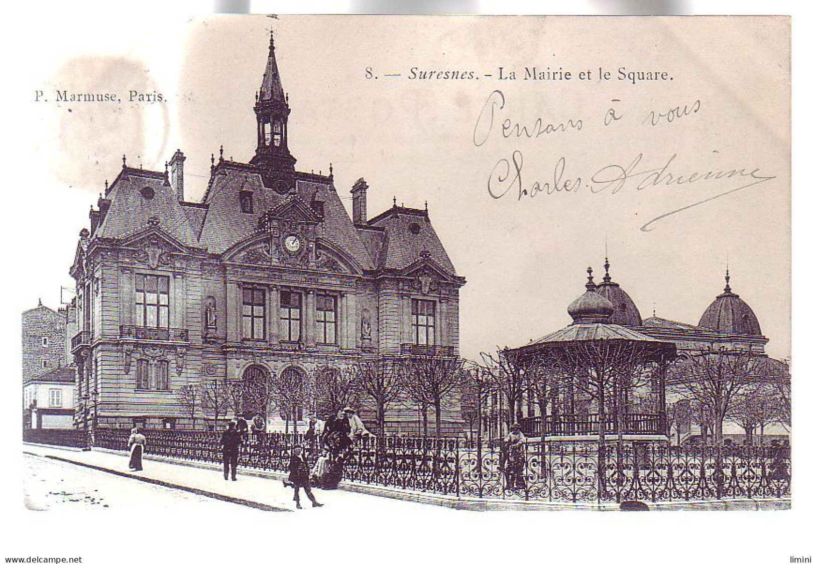 92 - SURESNES - LA MAIRIE Et Le SQUARE  - ANIMÉE - - Suresnes