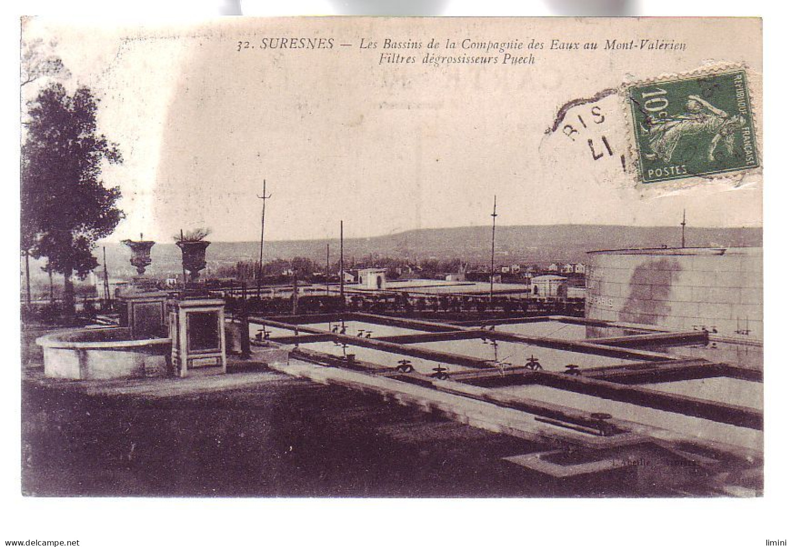 92 - SURESNES - BASSIN DE LA COMPAGNIE DES EAUX - FILTRES DEGROSSISSEURS PUECH - - Suresnes