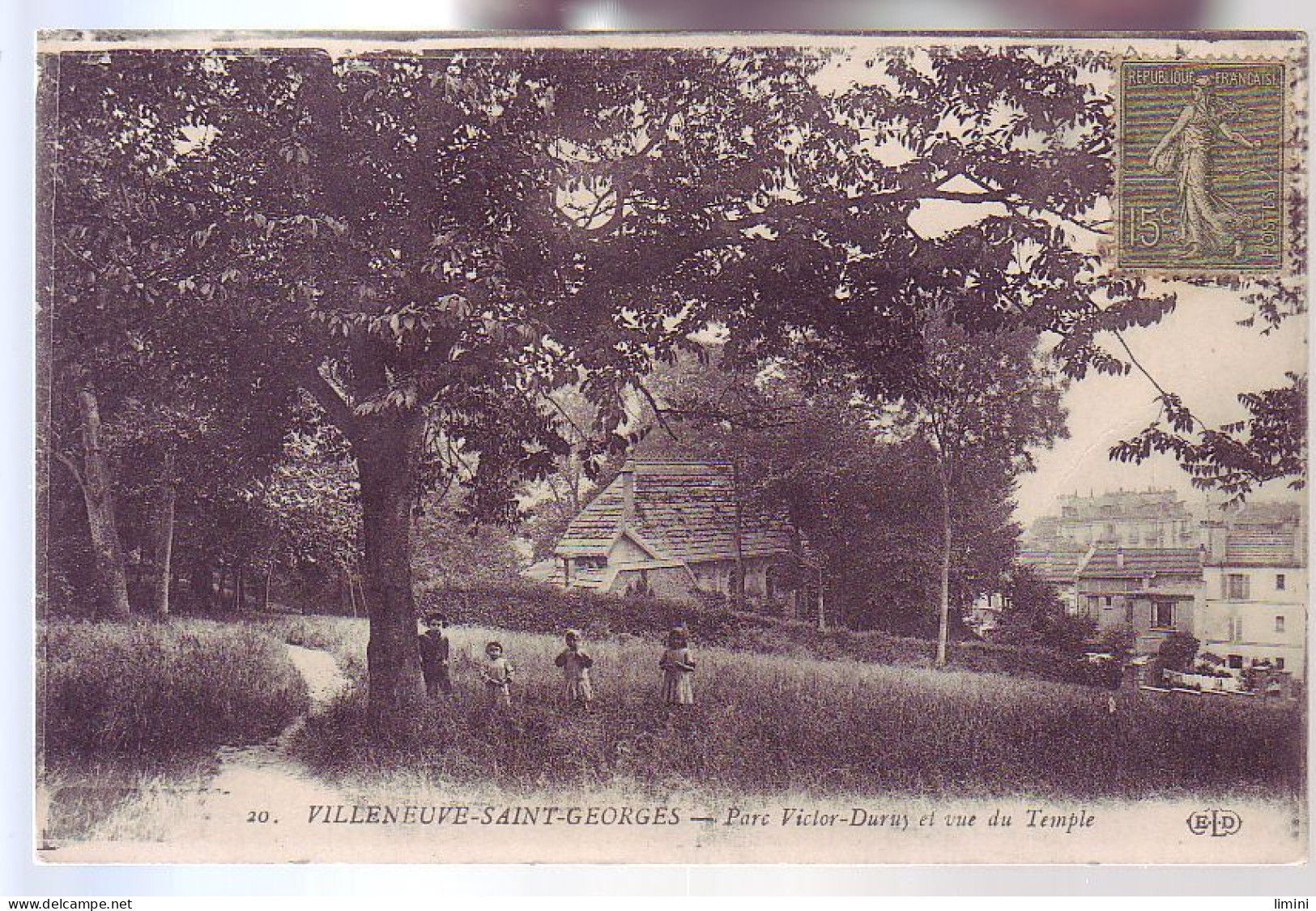 94 - VILLENEUVE SAINT-GEORGES - PARC VICTOR HUGO Et VUE Du TEMPLE - ANIMÉE - - Villeneuve Saint Georges