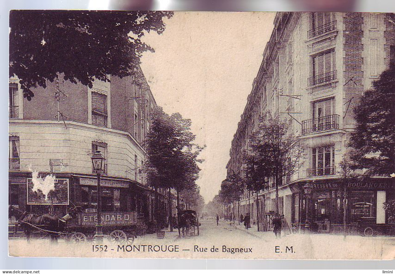 92 - MONTROUGE - RUE DE BAGNEUX - ATTELAGE - ANIMÉE - - Montrouge
