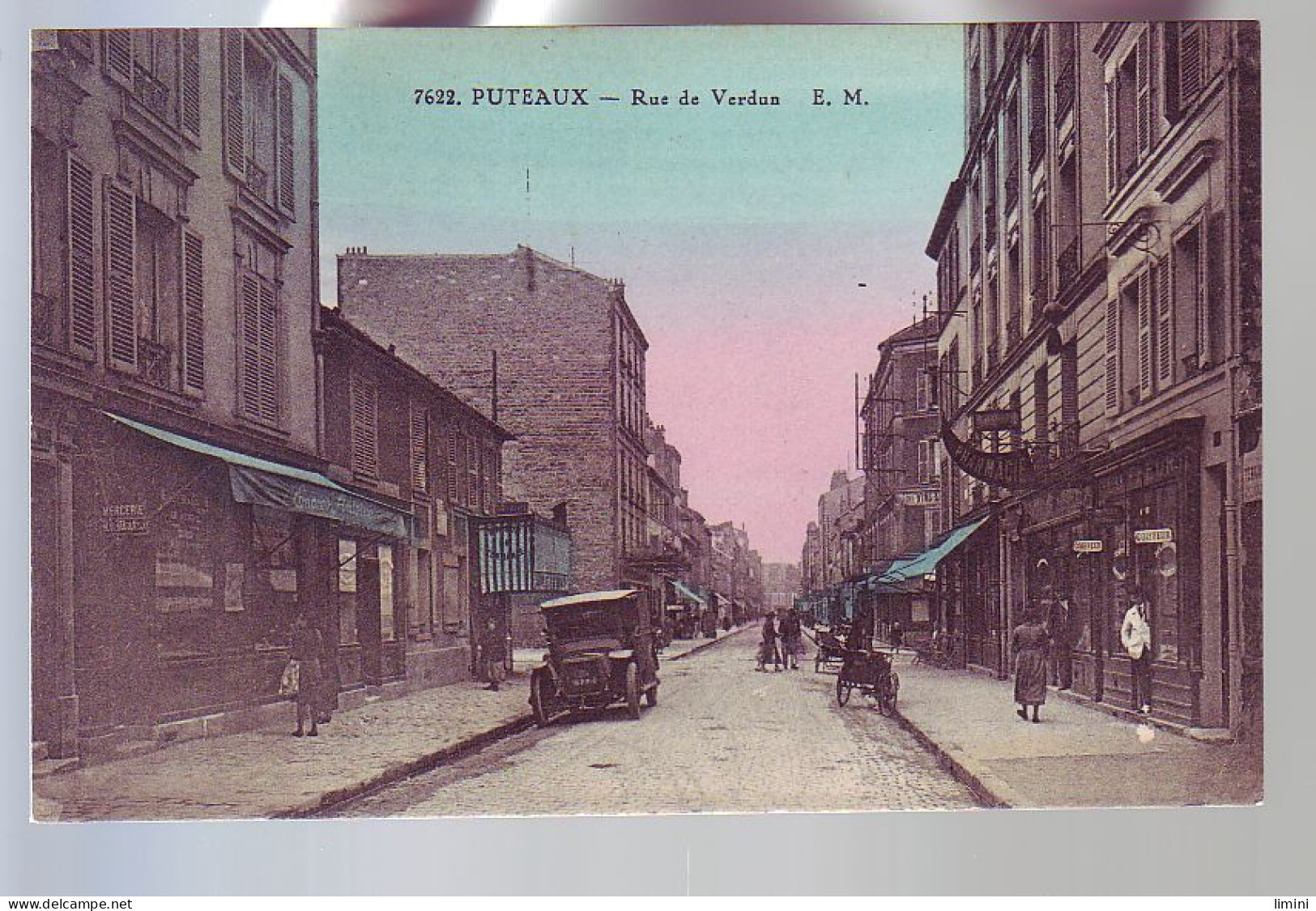 92 - PUTEAUX - RUE DE VERDUN - COLORISÉE - ANIMÉE - - Puteaux