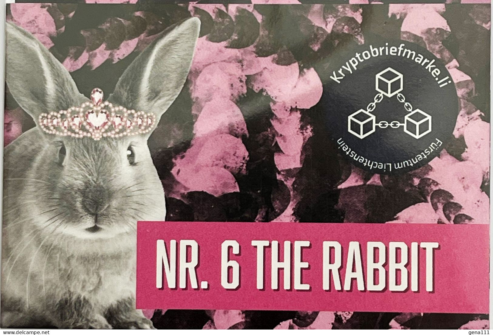 CRYPTO STAMP No. 6 The Rabbit Purple. Sealed. Liechtenstein 2023 - Rabbits