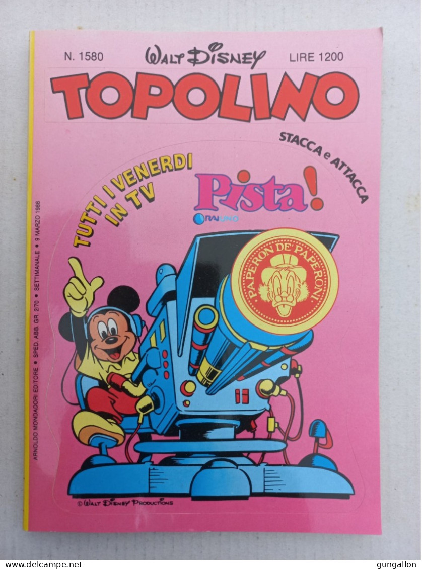 Topolino (Mondadori 1986) N. 1580 - Disney