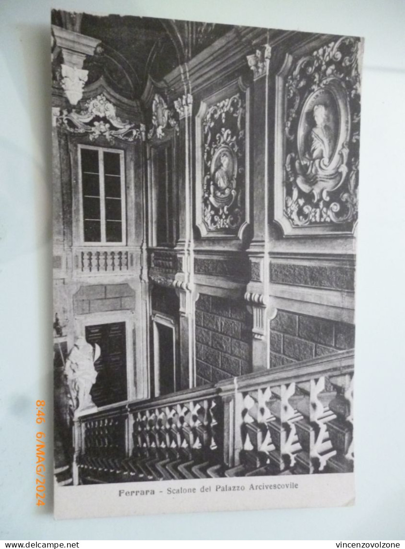 Cartolina "FERRARA Scalone Del Palazzo Arcivescovile"  Ediz. Cart. Sociale - Ferrara - Ferrara