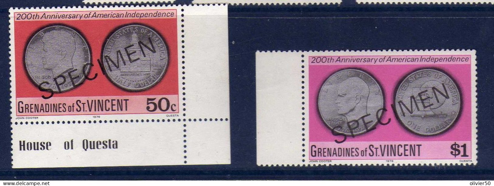 Grenadines St-Vincent - Monnaies   - SPECIMEN   Neufs** - MNH - St.Vincent & Grenadines