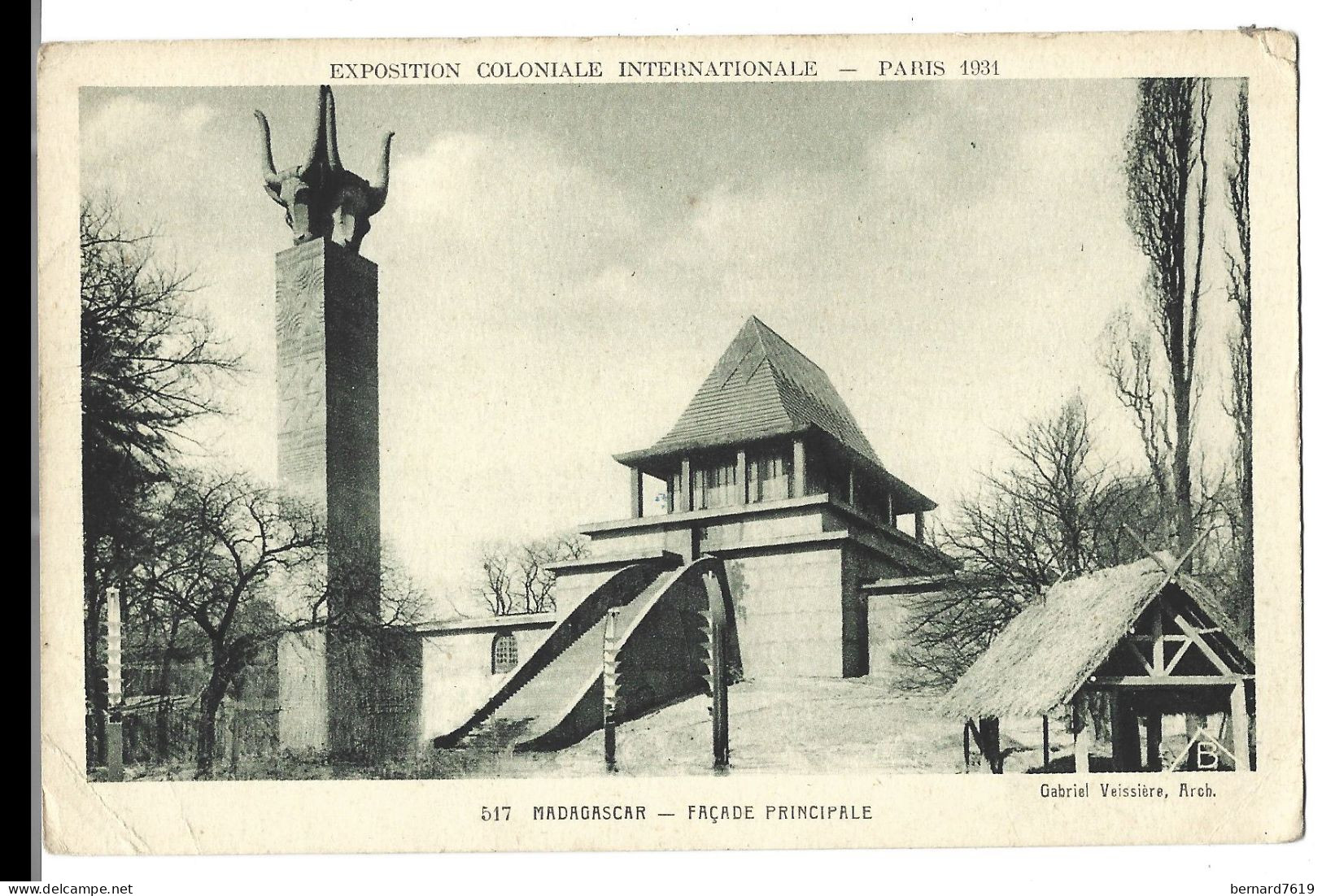 75 Paris -- Exposition Coloniale Internationale  1931 - Madagascar - Facade Principale - Expositions