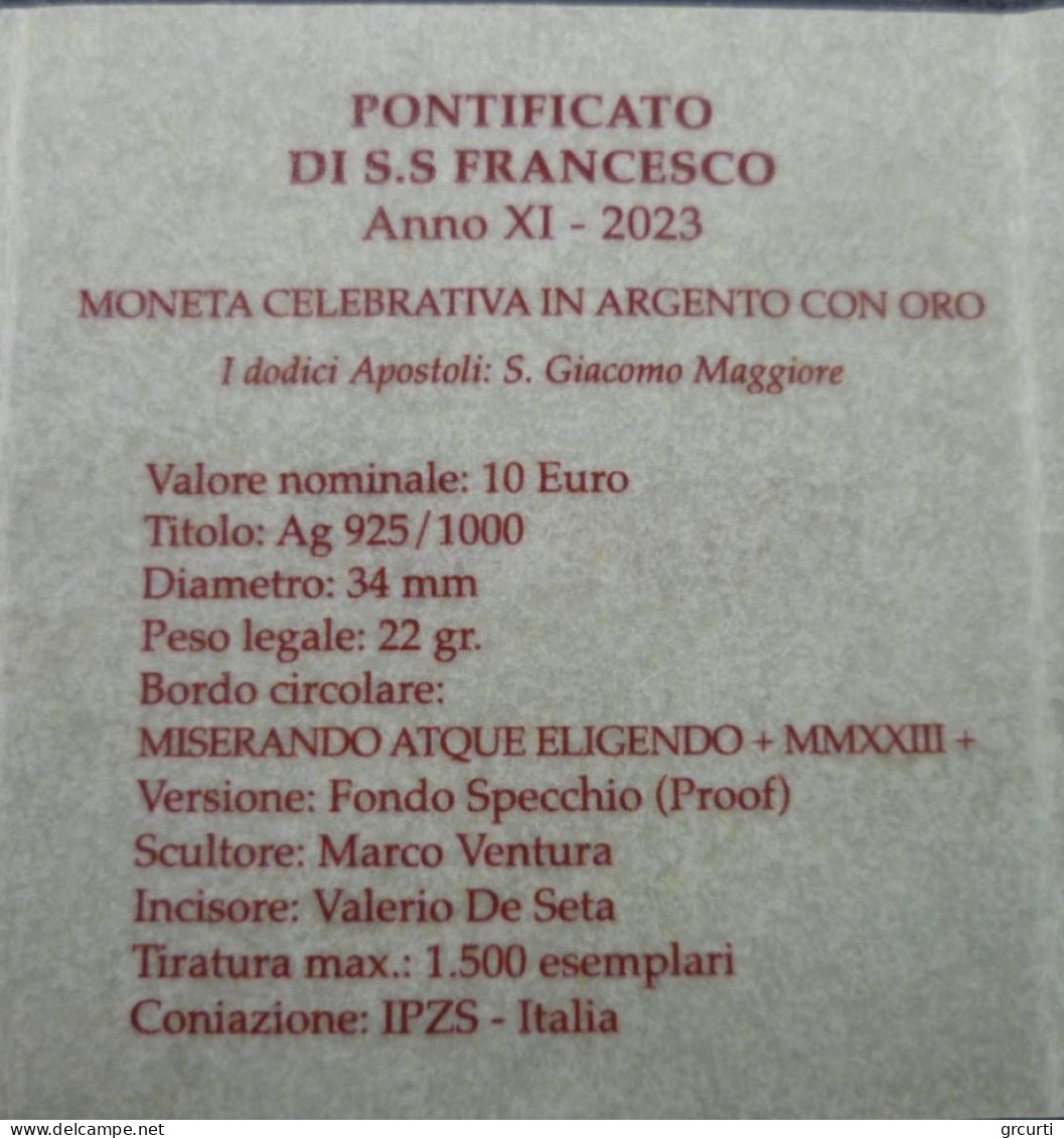 Vaticano - 5 + 10 Euro 2023 - I 12 Apostoli: S.Giovanni e S. Giacomo Maggiore - UC# 315 + UC# 316