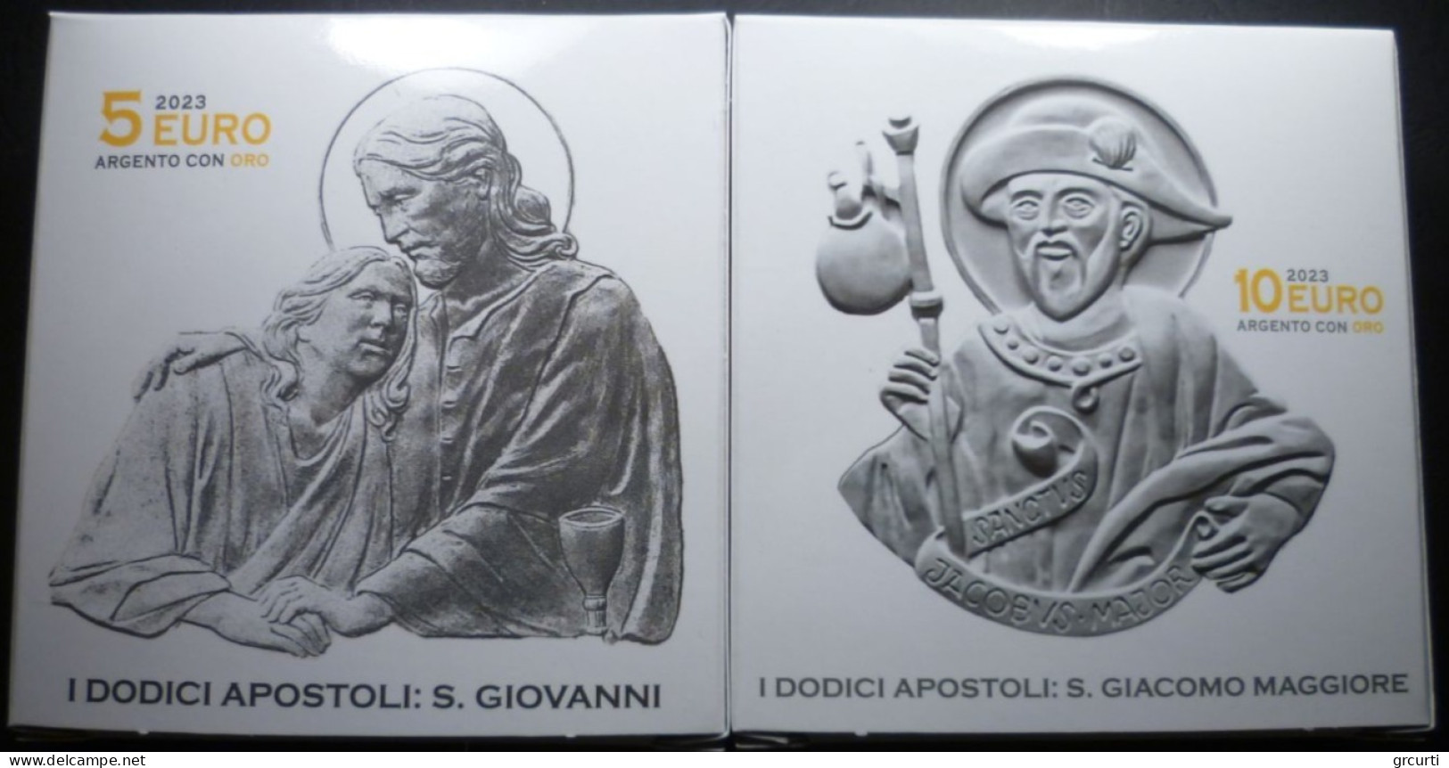 Vaticano - 5 + 10 Euro 2023 - I 12 Apostoli: S.Giovanni e S. Giacomo Maggiore - UC# 315 + UC# 316