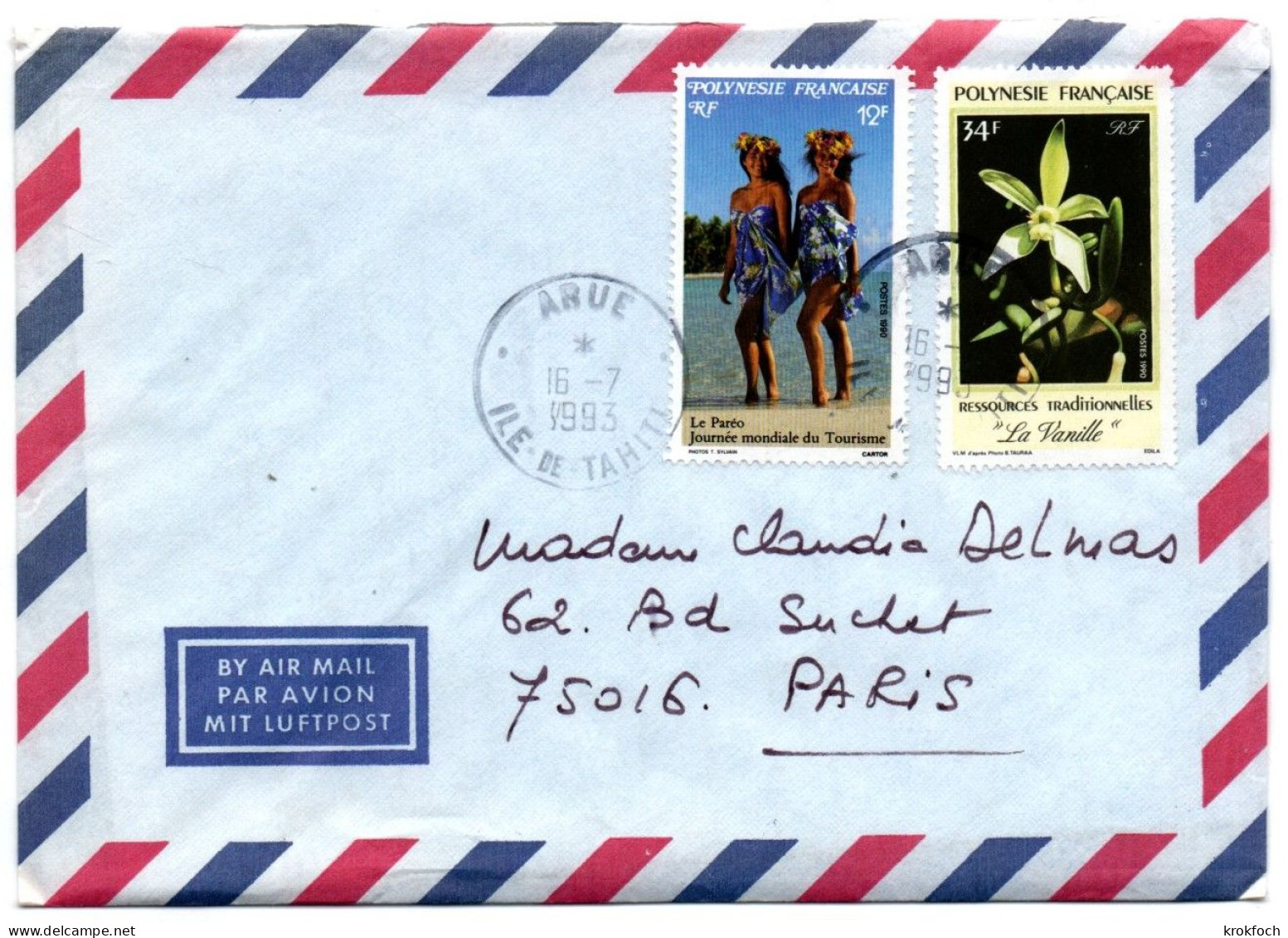 Arue 1993 - Tahiti - Briefe U. Dokumente