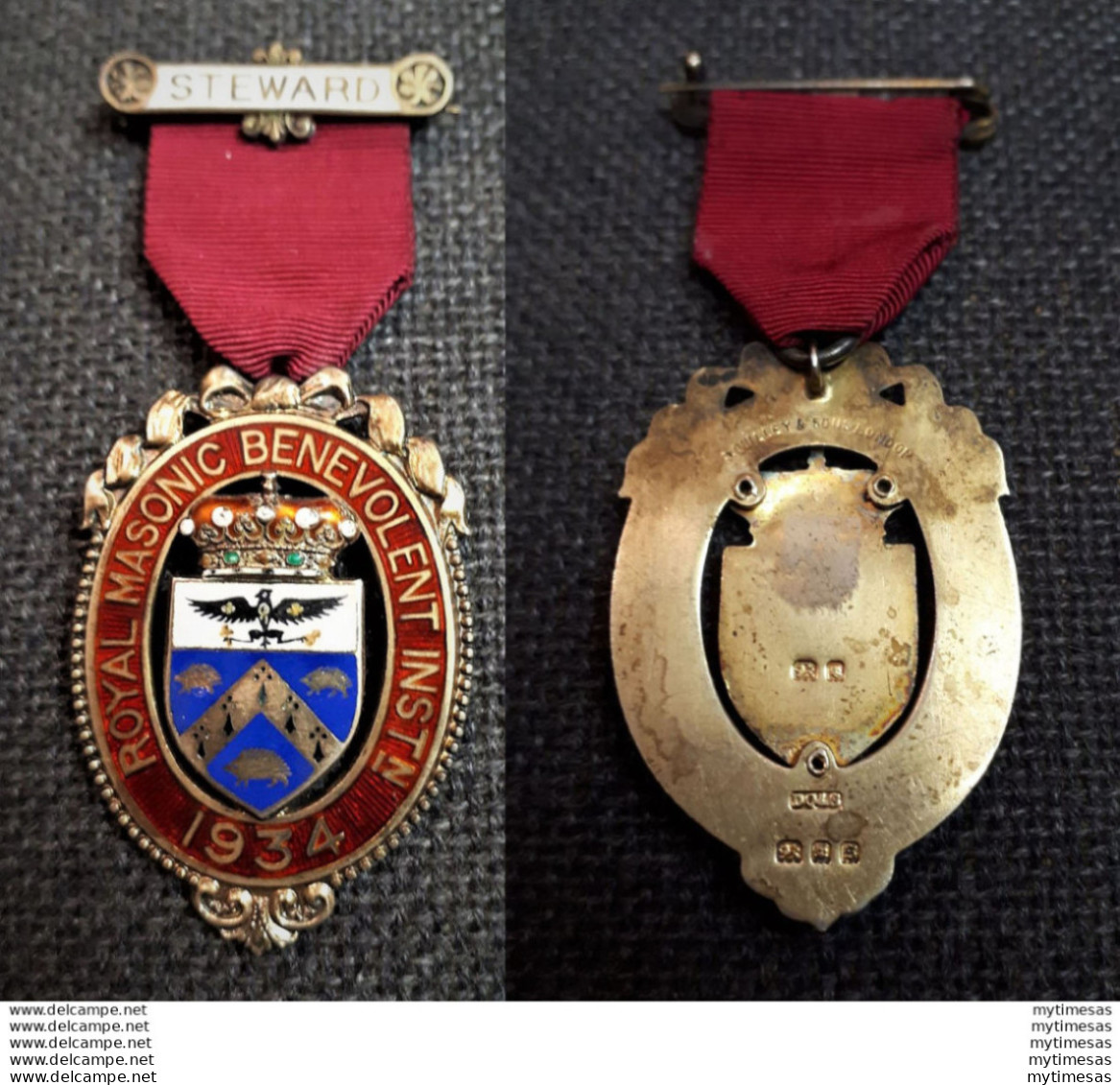 1934 Gran Bretagna Steward Royal Masonic Benevolent Inst. BC - Otros & Sin Clasificación