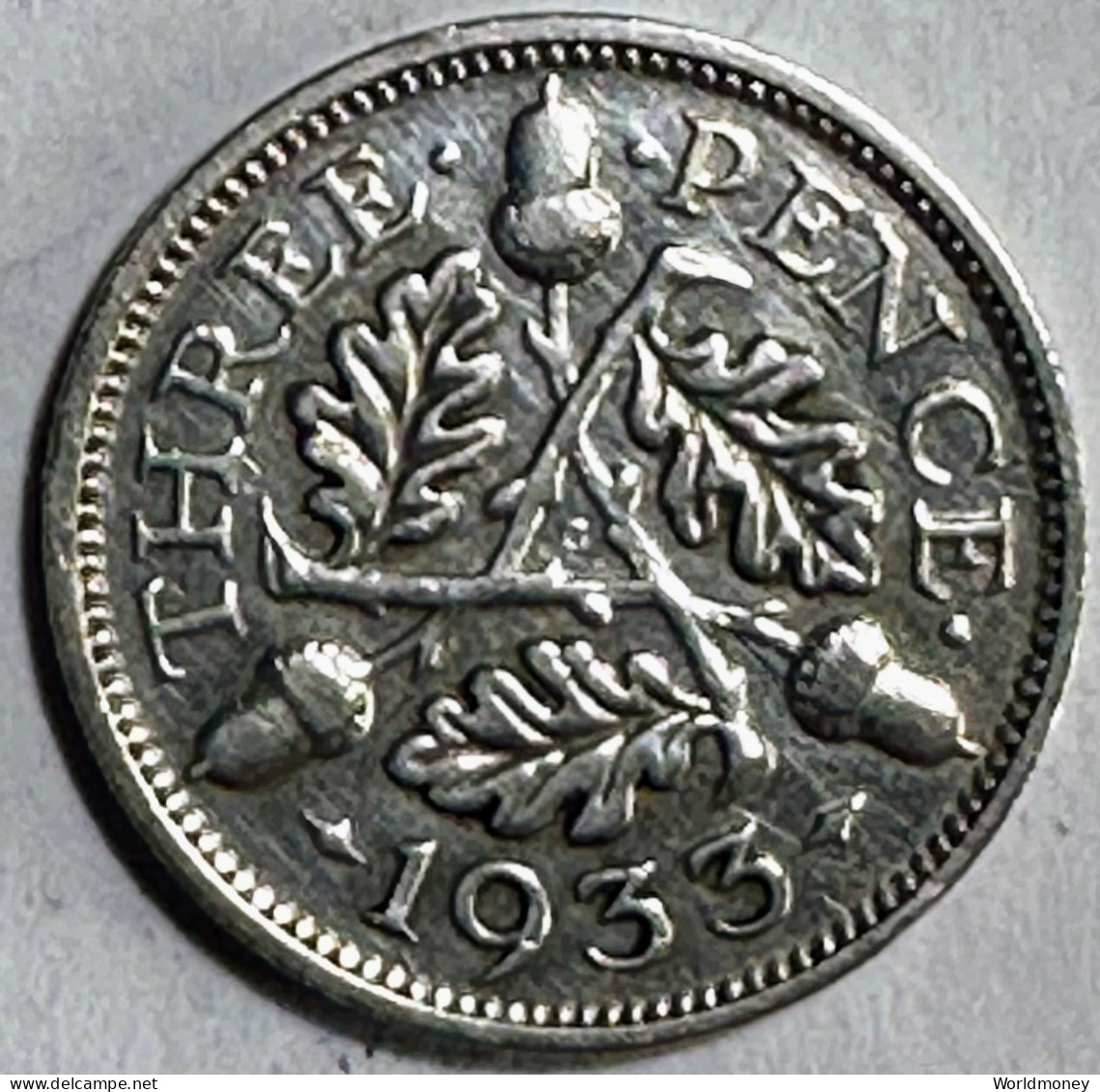 United Kingdom 3 Pence 1933 (Silver) - F. 3 Pence