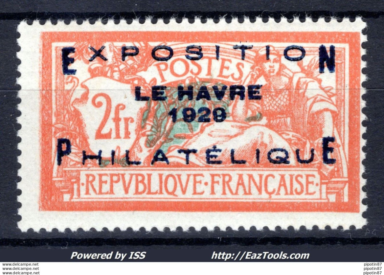 FRANCE EXPOSITION PHILATELIQUE DU HAVRE N° 257A NEUF ** SANS CHARNIERE SIGNÉ CALVES - Unused Stamps