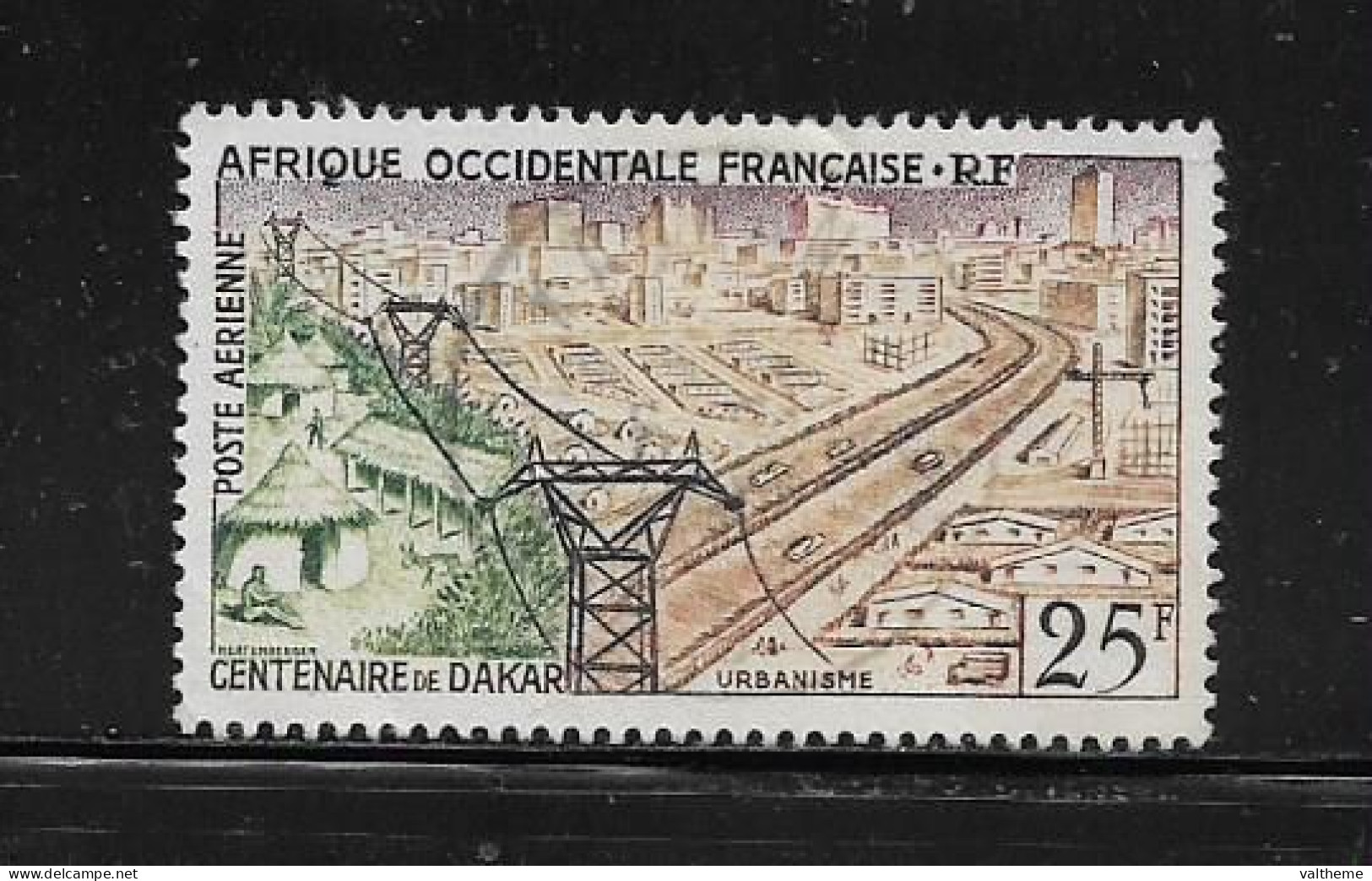 A.O.F  ( DIV - 445 )   1958   N° YVERT ET TELLIER  POSTE AERIENNE   N°  24 - Used Stamps