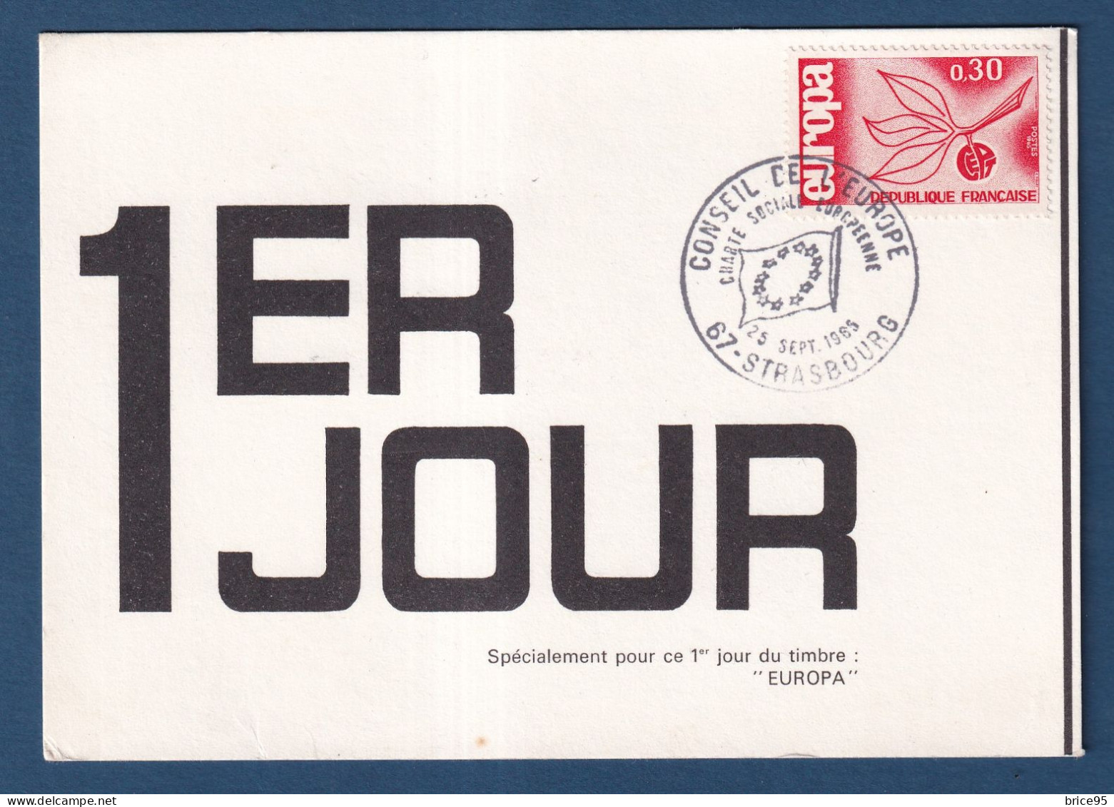 France - FDC - Premier Jour - Carte Maximum - Conseil De L'Europe - 1965 - 1960-1969