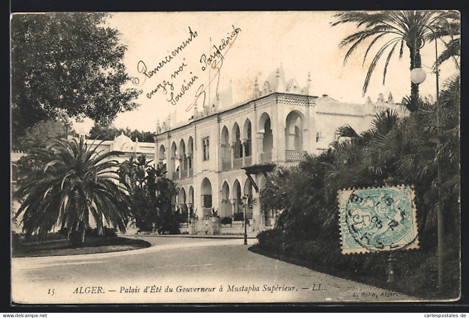 CPA Alger, Palais D`Ete Du Gouverneur A Mustapha Superieur  - Algerien