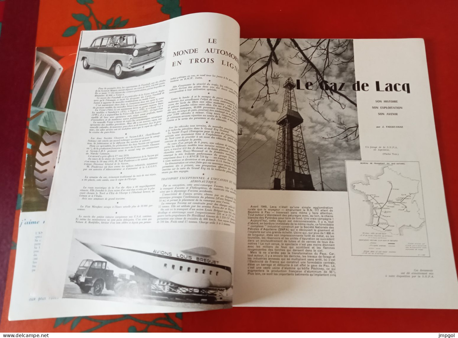 Englebert Magazine n°99 1959 Forez Bourbonnais Renault Floride Estafette Usine Gaz Lacq Pont Tancarville moteur Diesel
