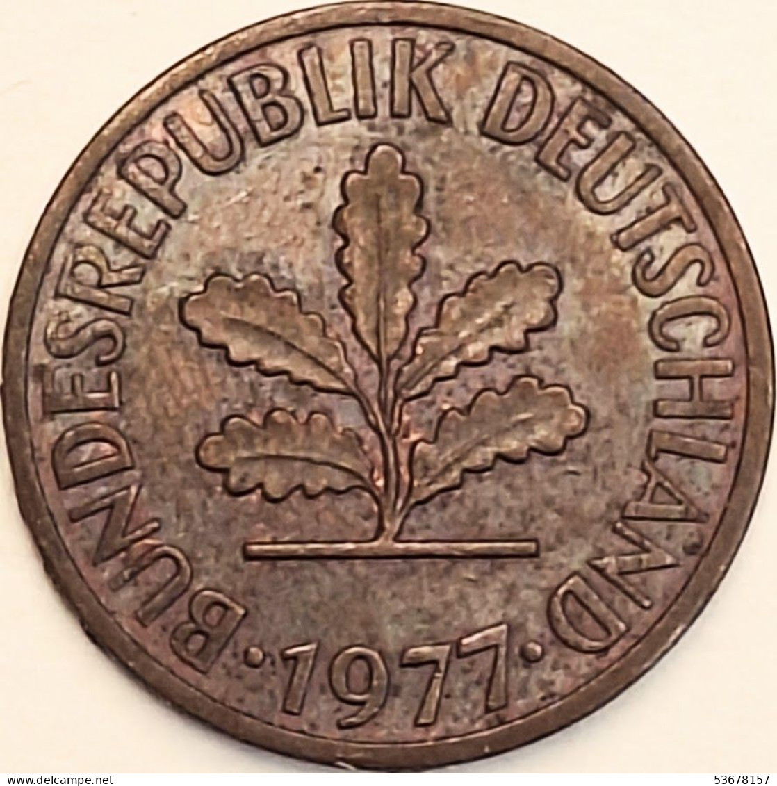 Germany Federal Republic - 2 Pfennig 1977 J, KM# 106a (#4533) - 2 Pfennig