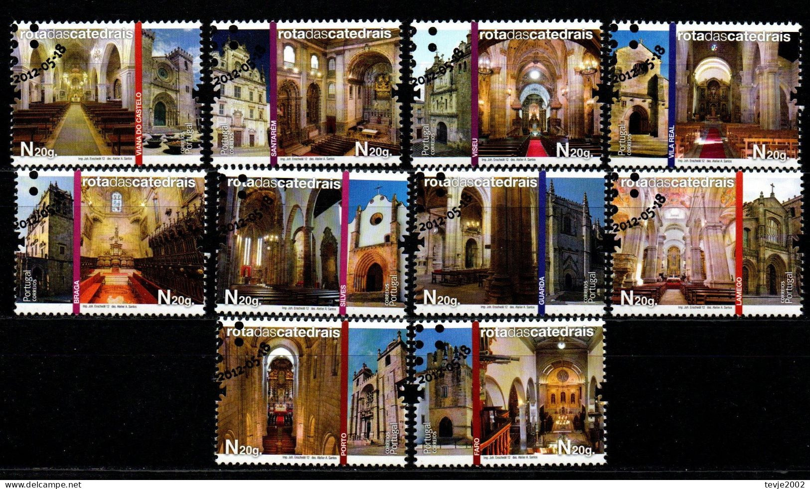 Portugal 2012 - Mi.Nr. 3722 - 3731 - Gestempelt Used - Used Stamps