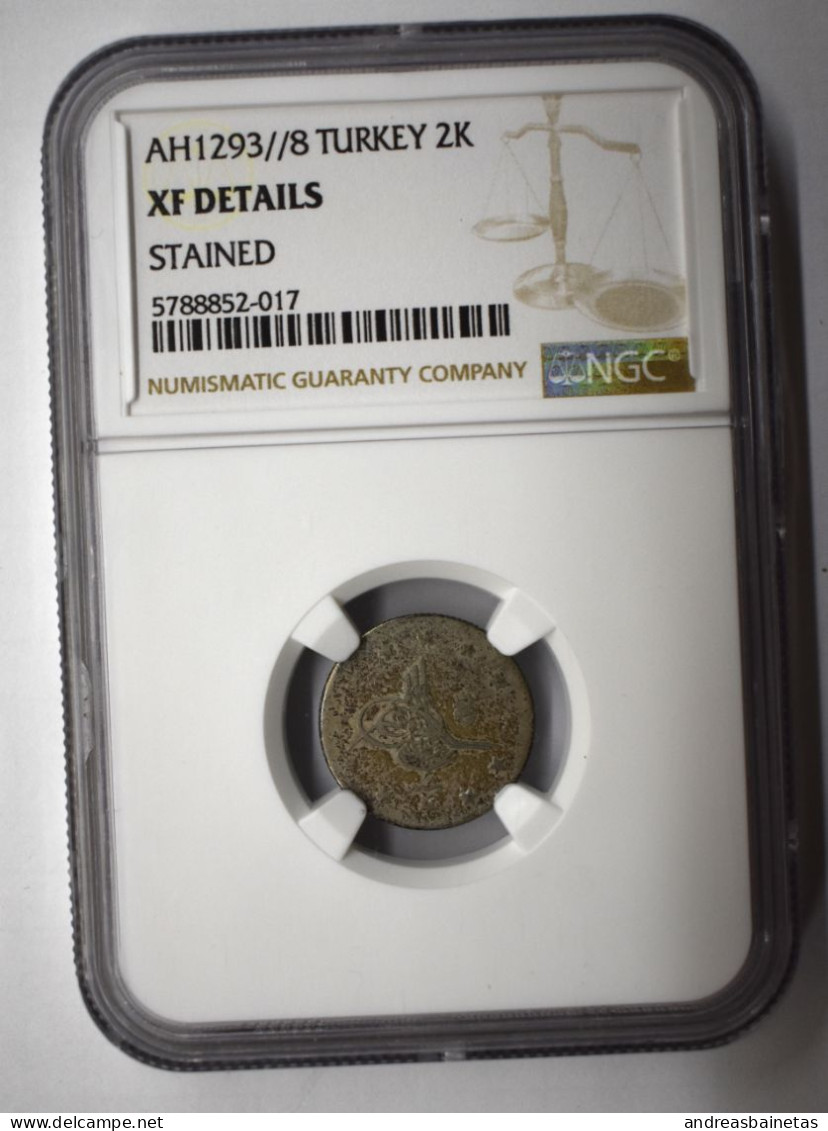 Coins TURKEY: 2 Kurush (AH1293//8) In Silver - Turkije
