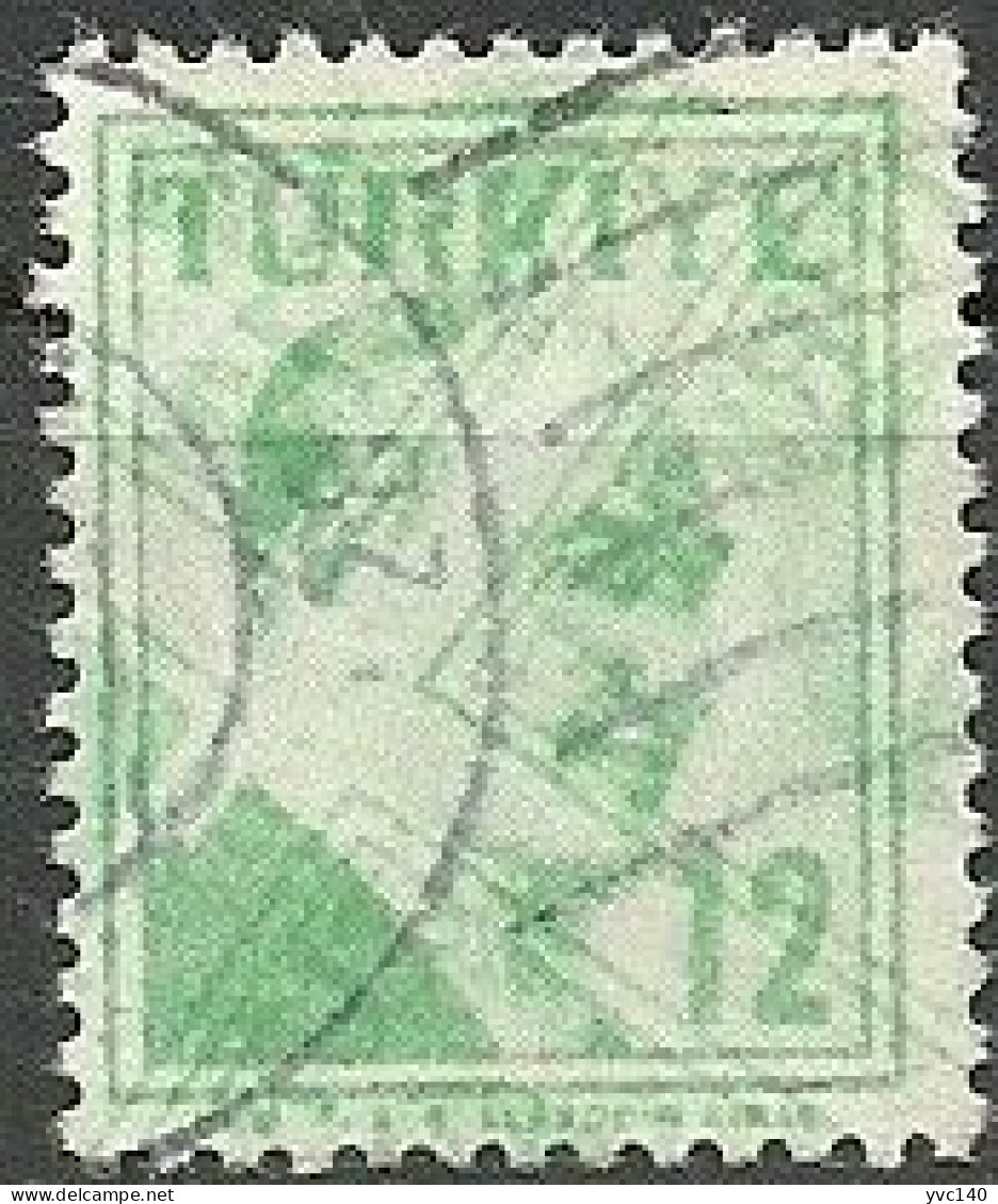 Turkey; 1957 Regular Postage Stamp 12 K. ERROR "Double Print" - Used Stamps