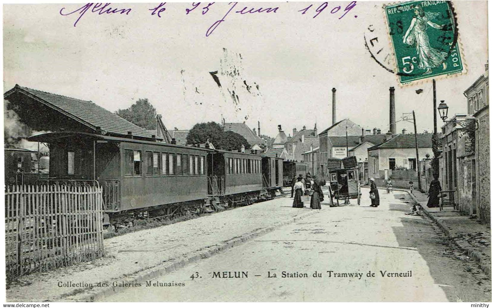 MELUN  -  La Station De Tramways De Verneuil - Tramways