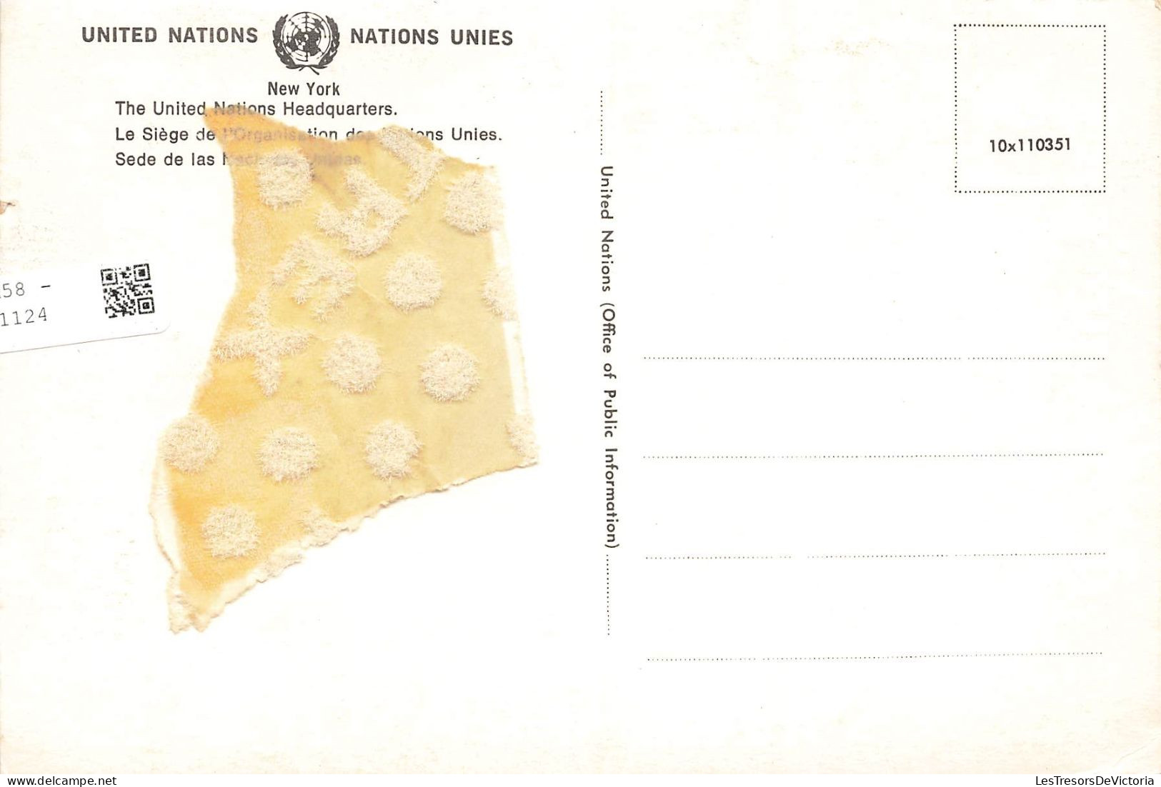 ETATS-UNIS - Le Siège De L'organisation Des Nations Unies - Vue Générale - Carte Postale - Autres Monuments, édifices