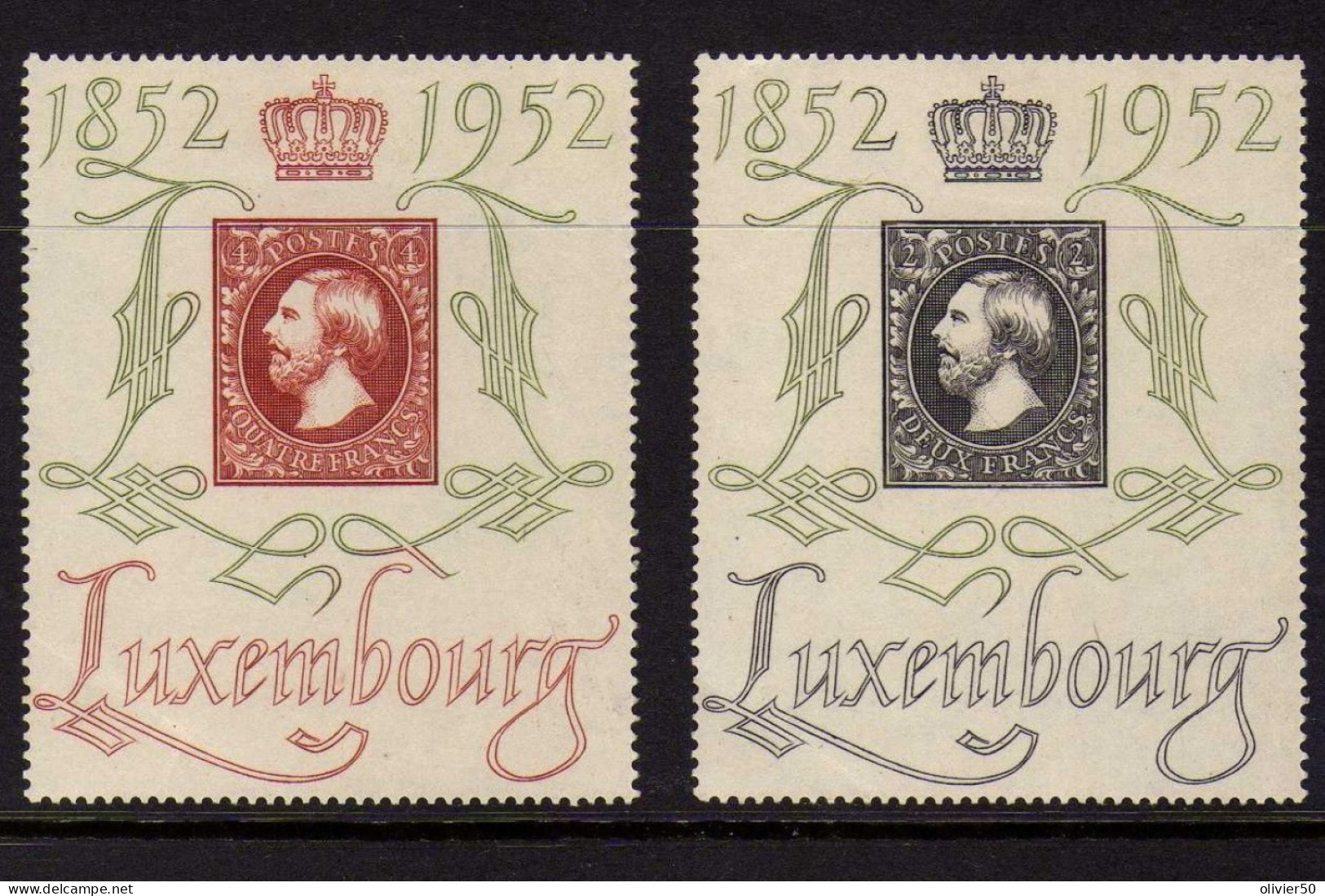 Luxembourg - 1952 - Centenaire Du Timbre - Neufs* - MH - Nuovi