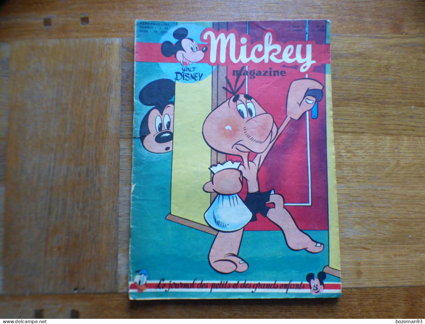 JOURNAL MICKEY BELGE  N° 45  Du 18/08/1951  COVER MICKEY + BAMBI + POSTER GOOFY - Journal De Mickey