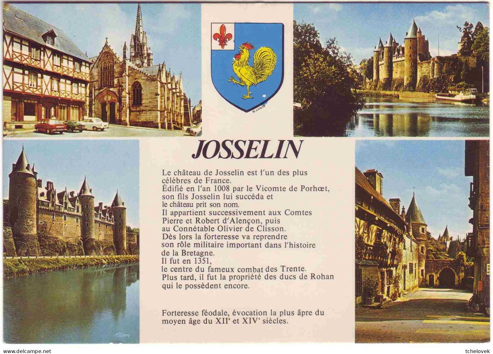 (56) Josselin. Blason 4 Vues & (2) Chateau - Josselin