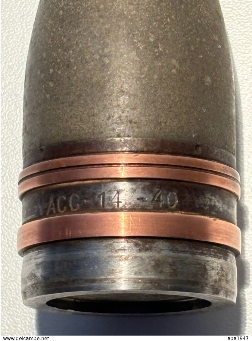 Cartouche De 37 Mm à Boulet Perforant Mle 1937 - 1939-45