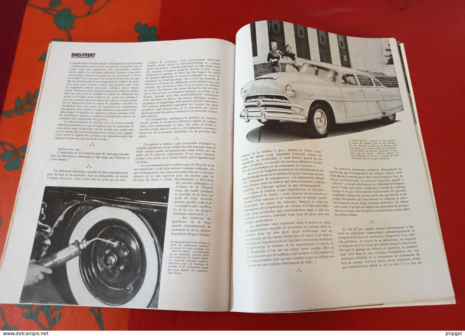 Englebert Magazine n°73 Sep 1954 Salon Auto Paris Simca Aronde Fregate Ferrari Traction Dyna Tour France Auto Limousin