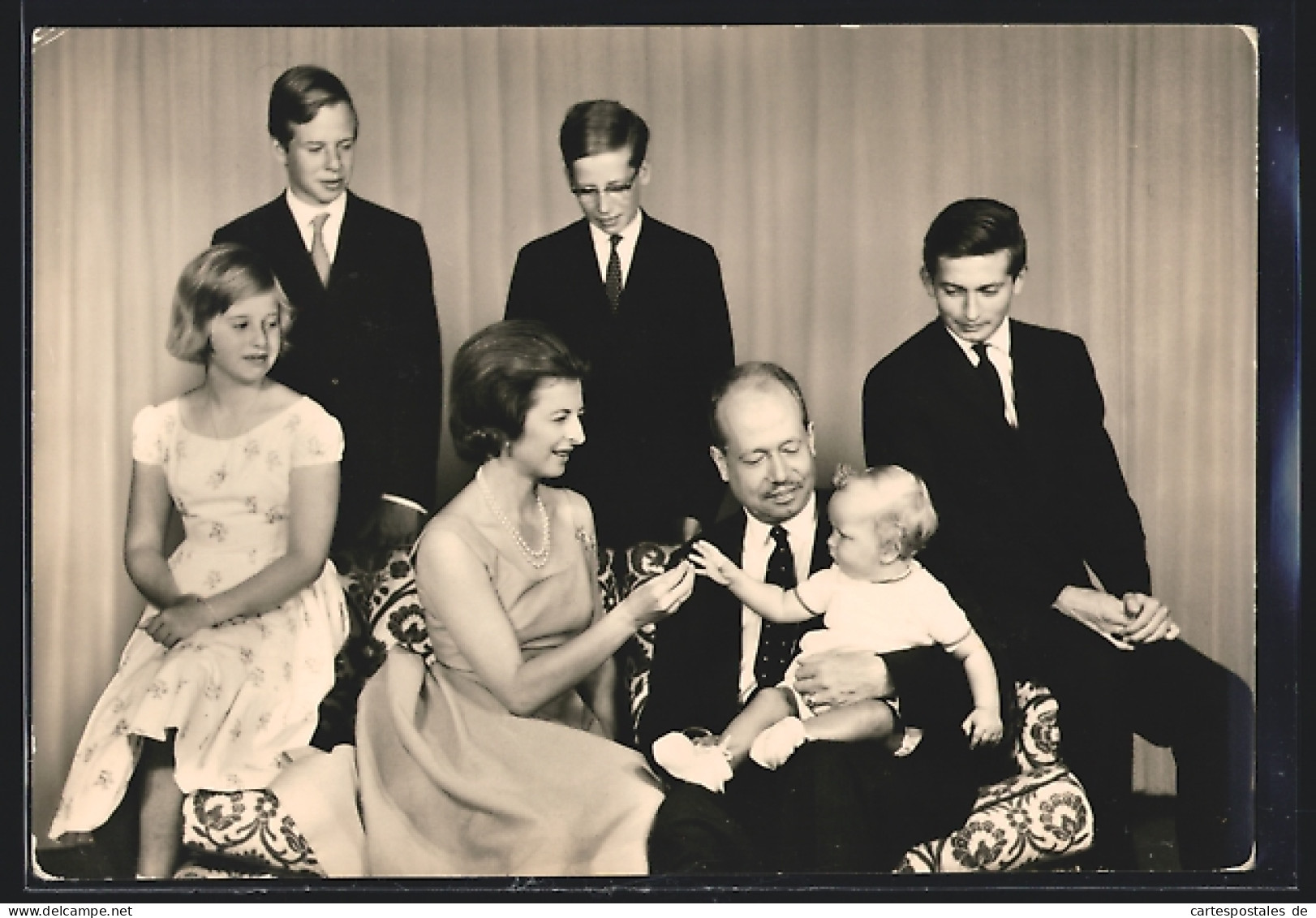 AK Fürst Franz Joseph II. Von Liechtenstein Mit Seiner Familie  - Koninklijke Families