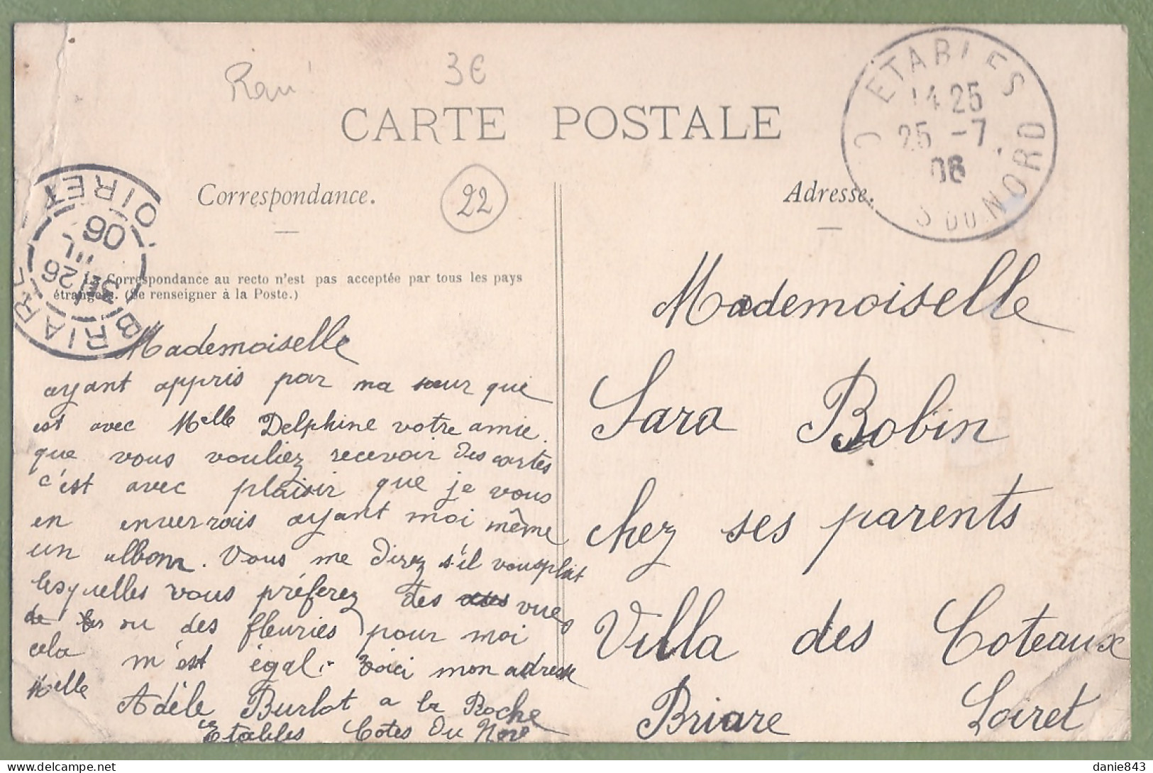 CPA Peu Courante - COTES D'ARMOR - ETABLES SUR MER - MULTIVUES LETTRES - - Etables-sur-Mer