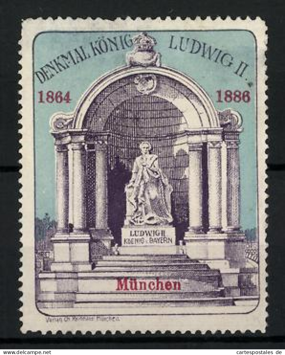 Reklamemarke München, Denkmal König Ludwig II.  - Cinderellas