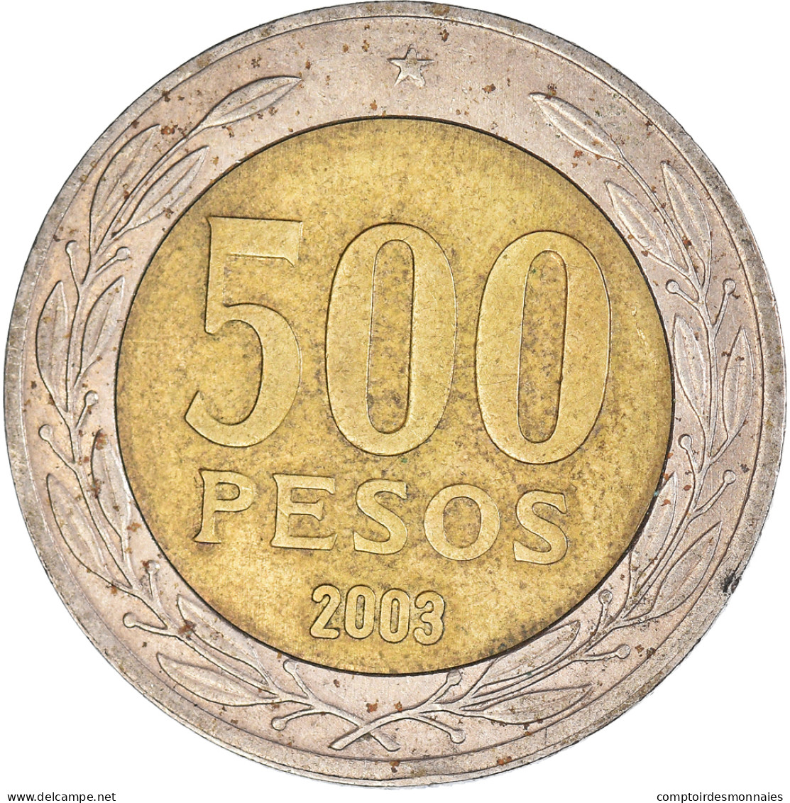 Monnaie, Chili, 500 Pesos, 2003 - Chili