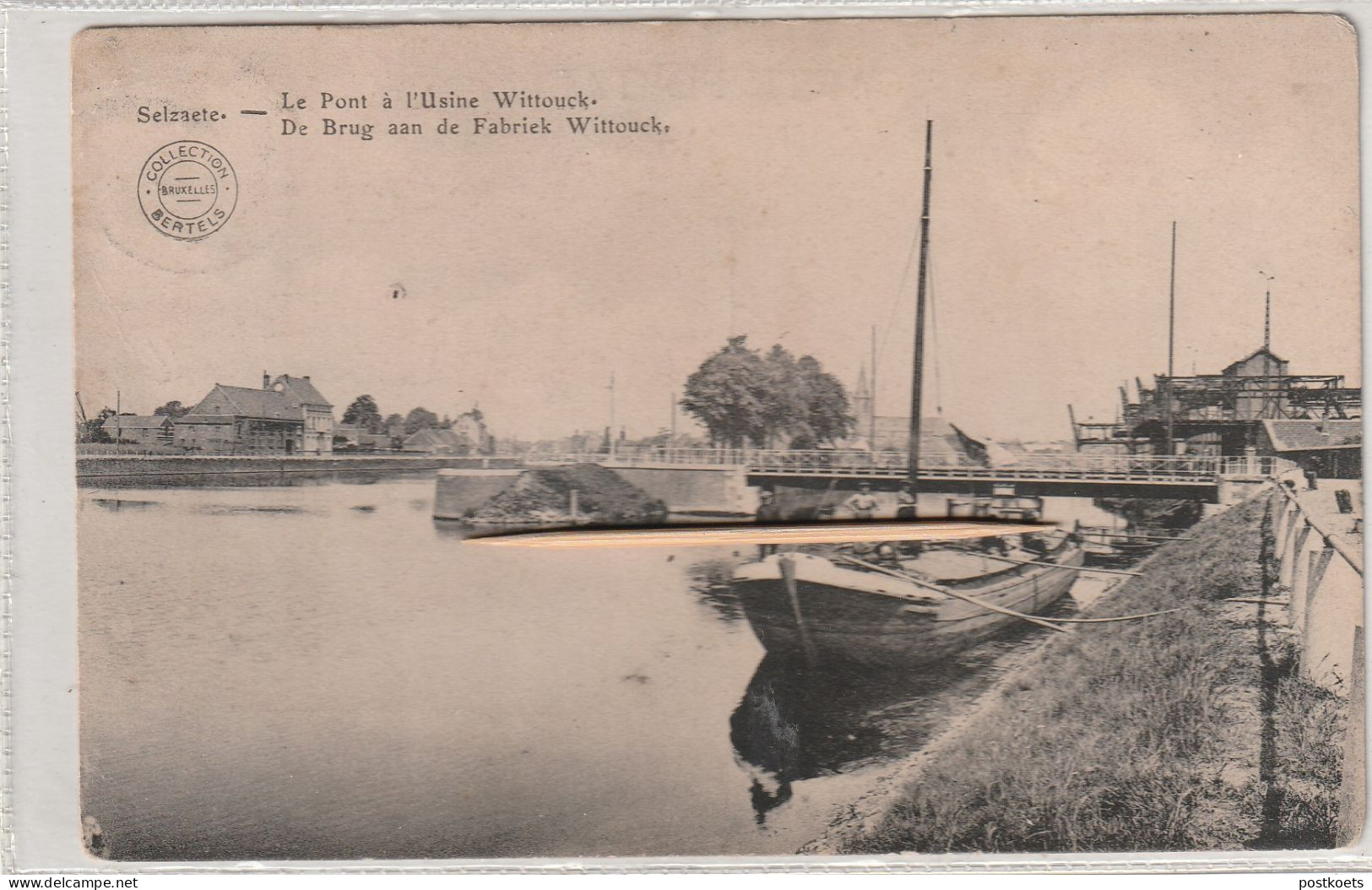 ZElzate, Selzaete, Le Pont  à L'usine Wittouck, De Brug, 2 Scans - Zelzate