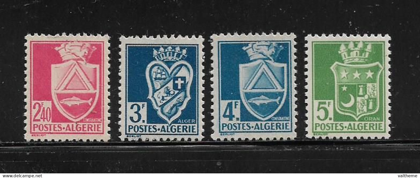 ALGERIE  ( DIV - 461 )   1942   N° YVERT ET TELLIER    N°  180/183    N** - Unused Stamps