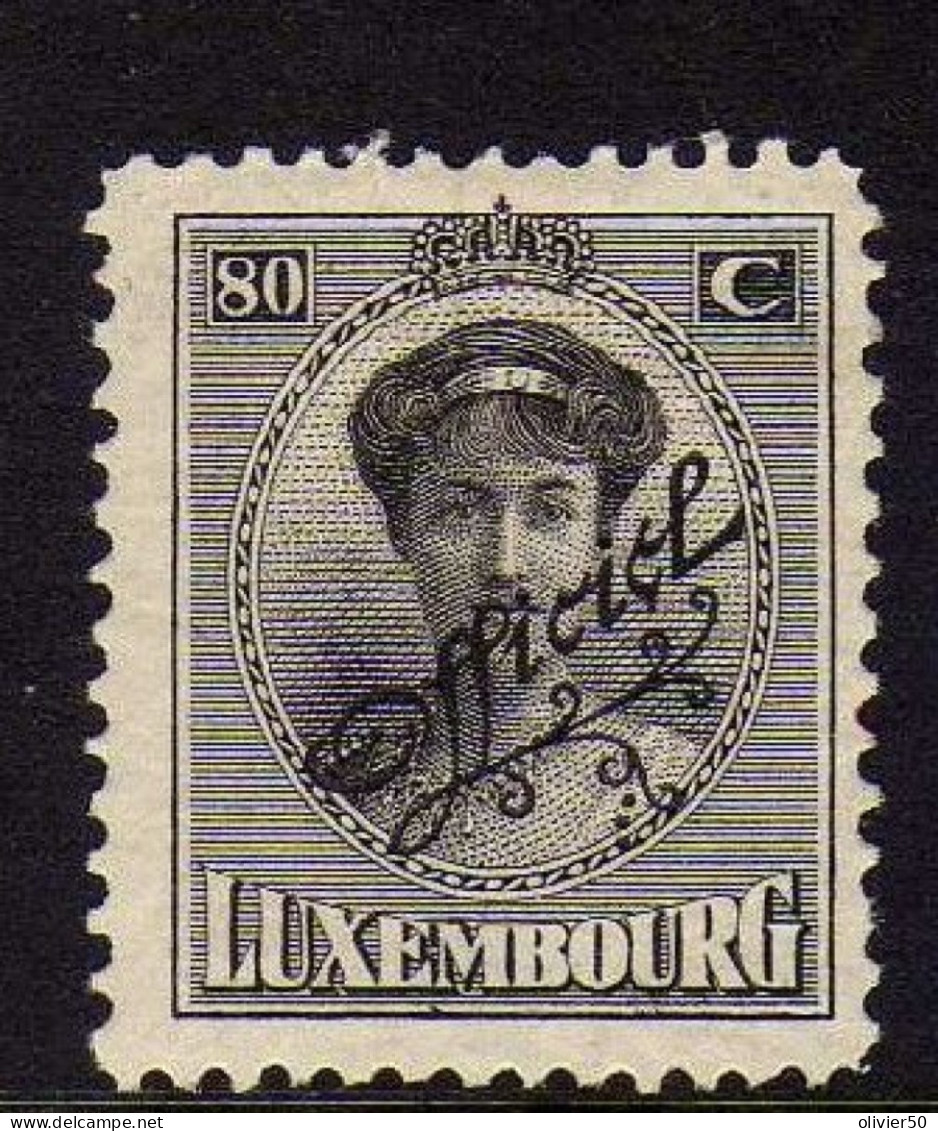 Luxembourg - (1922-23)  - Service - 80  C.  Grande-Duchesse Charlotte -  Neuf* - MH - Officials