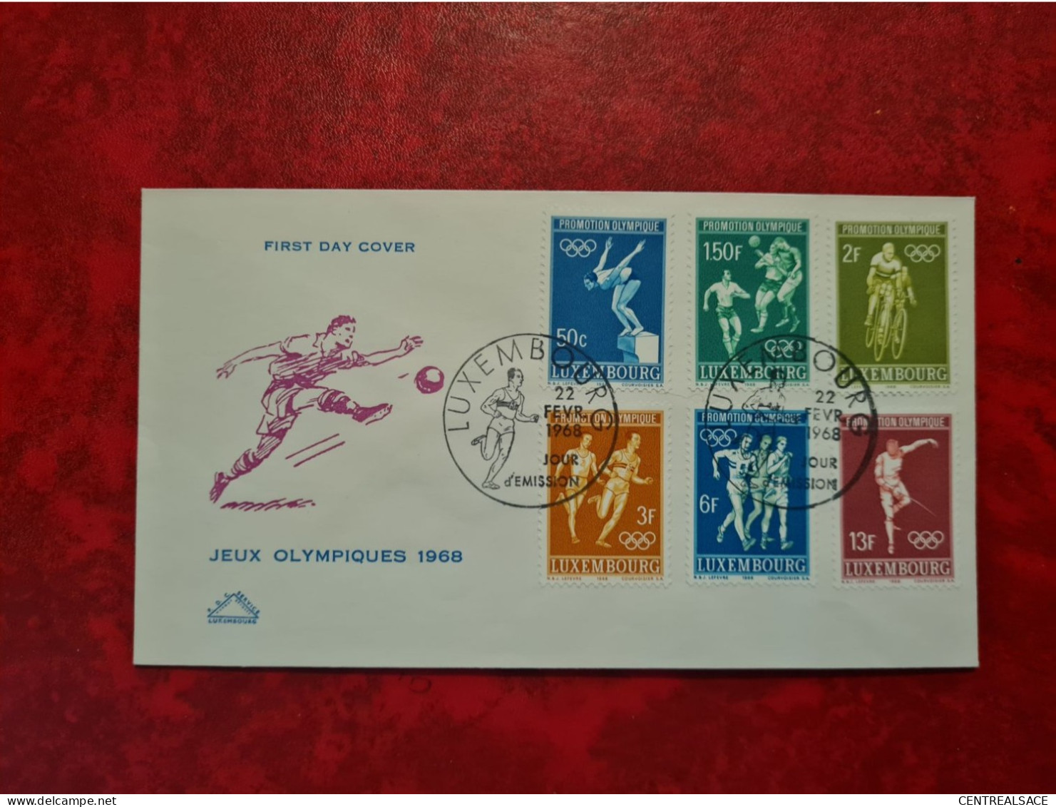 Lettre LUXEMBOURG 1968 FDC JEUX OLYMPIQUES - Sonstige & Ohne Zuordnung