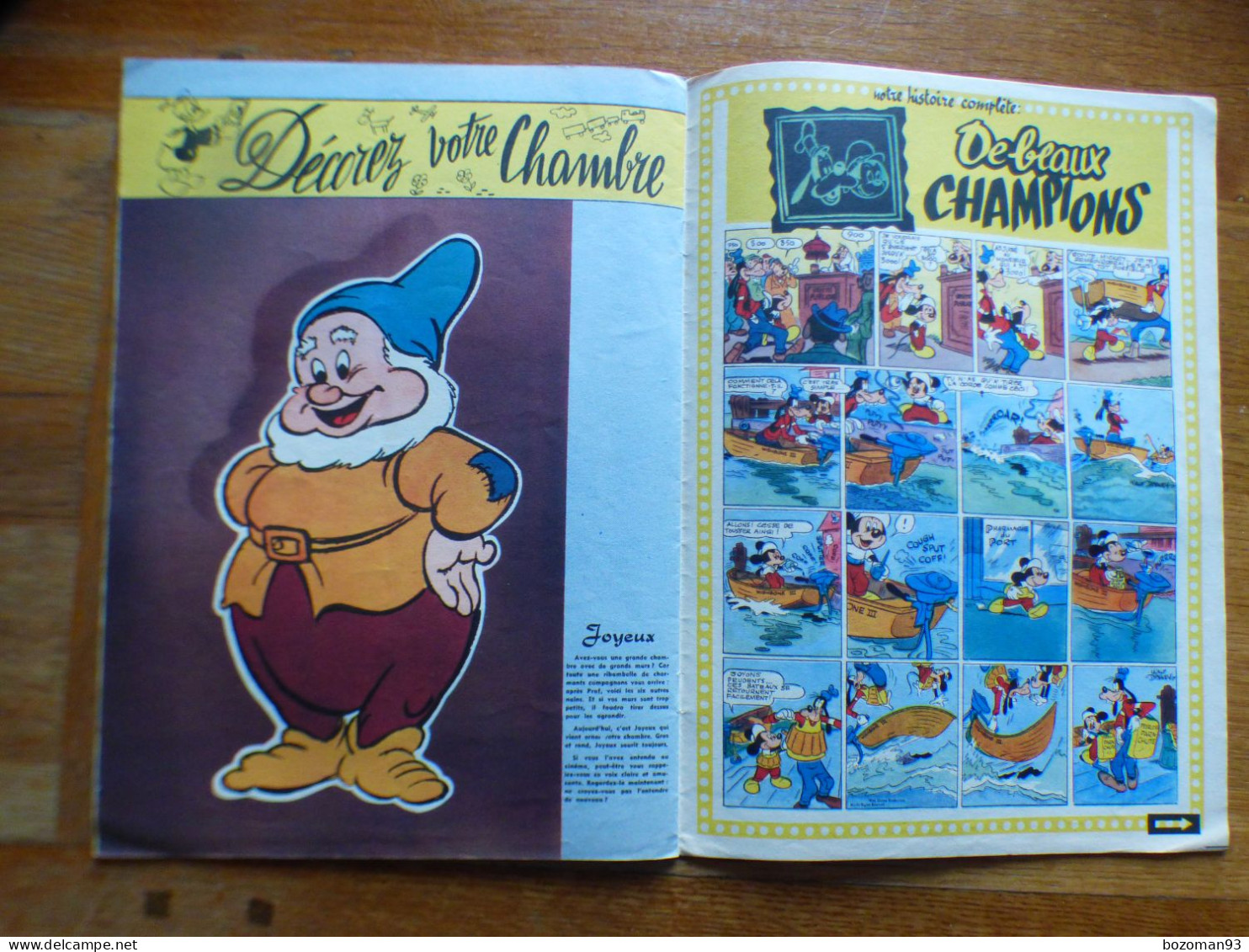 JOURNAL MICKEY BELGE  N° 58  Du 17/11/1951  COVER DONALD + BLANCHE NEIGE + POSTER JOYEUX - Journal De Mickey