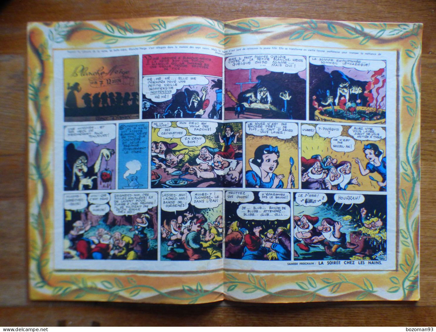 JOURNAL MICKEY BELGE  N° 62  Du 15/12/1951 BLANCHE NEIGE + PUB FANION MICKEY - Journal De Mickey