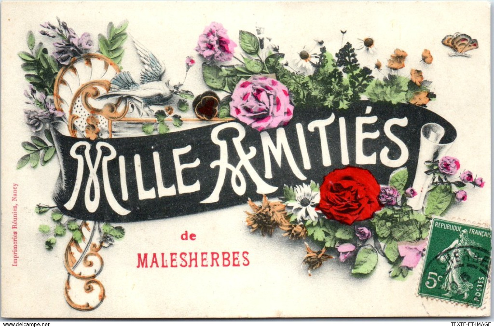 45 MALESHERBES - Carte Souvenir, Mille Amities  - Malesherbes