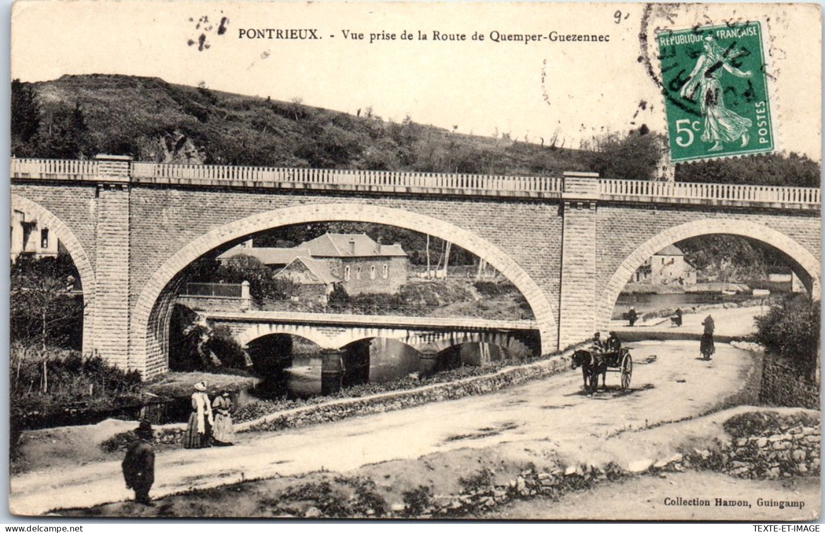 22 PONTRIEUX - Vue Depuis La Route De Quemper Guezennec  - Pontrieux