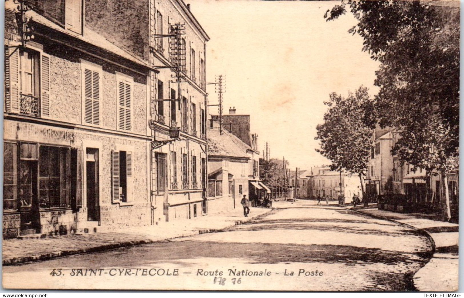 78 SAINT CYR ECOLE - Route Nationale, Le Bureau De Poste  - St. Cyr L'Ecole